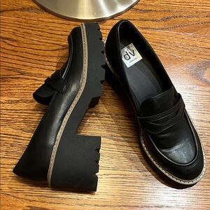 DV by Dolce Vita Black Chunky Sole Loafers